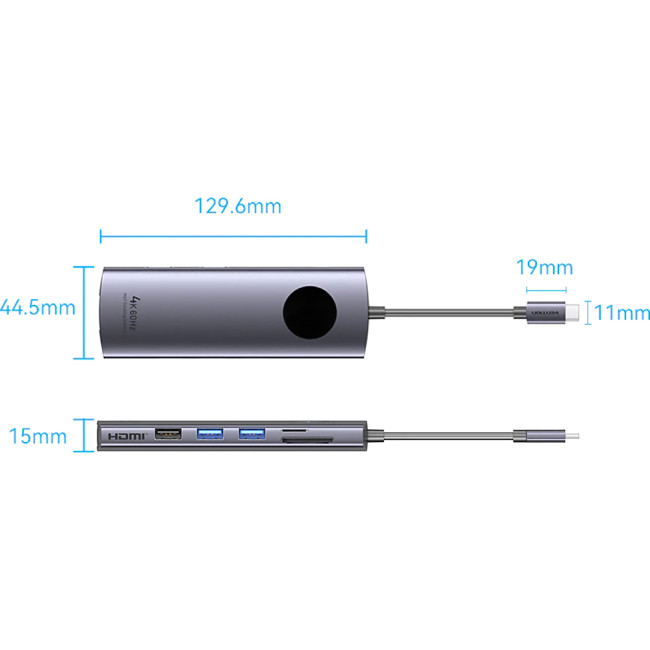 Мультифункциональный хаб Vention USB-C 9 в 1 Vention TQUHB Мультифункциональный хаб Vention USB-C 9 в 1 Vention TQUHB