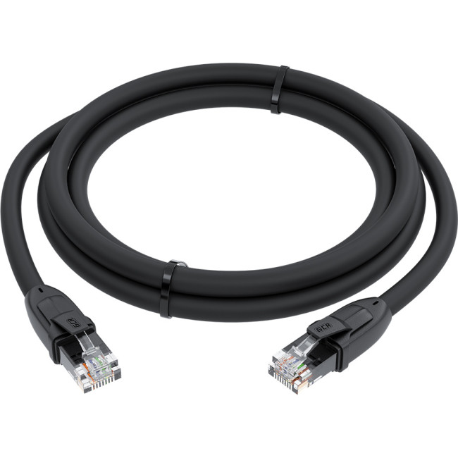 GCR Патч-корд прямой 7.5m UTP кат.6, черный, 24 AWG, ethernet high speed, RJ45, T568B, GCR-52535 Greenconnect GCR-52535