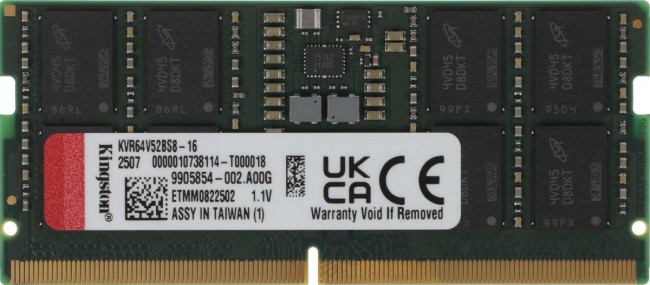 Память DDR5 16GB 6400MHz Kingston KVR64V52BS8-16 Память DDR5 16GB 6400MHz Kingston KVR64V52BS8-16
