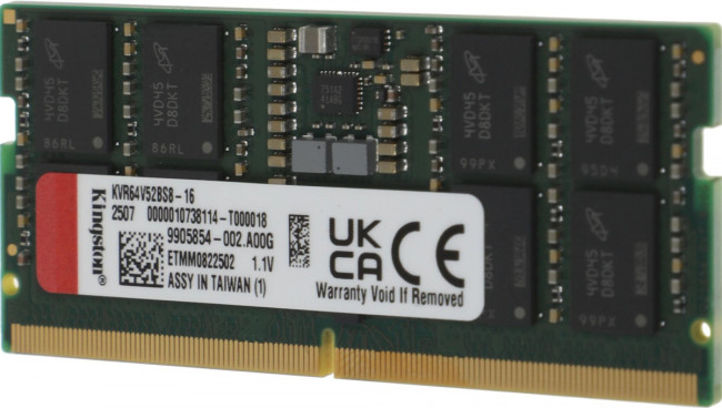 Память DDR5 16GB 6400MHz Kingston KVR64V52BS8-16 Память DDR5 16GB 6400MHz Kingston KVR64V52BS8-16