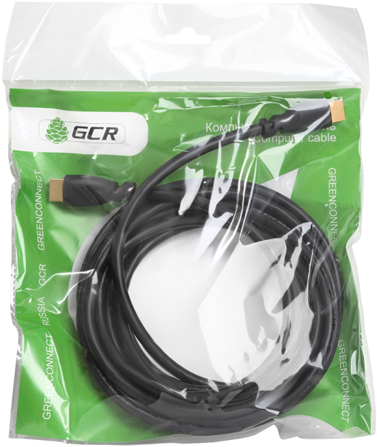Greenconnect Кабель Premium 15.0m HDMI версия 2.0, HDR Ultra HD 4K60 Hz/ 5K30Hz, 3D, Ethernet 18.0 Гбит/с, OD8.0mm, 28/26 AWG, черный, GCR-HM312-15.0m Greenconnect HDMI (m) - HDMI (m) 15м Greenconnect Кабель Premium 15.0m HDMI версия 2.0, HDR Ultra HD 4K60 Hz/ 5K30Hz, 3D, Ethernet 18.0 Гбит/с, OD8.0mm, 28/26 AWG, черный, GCR-HM312-15.0m Greenconnect HDMI (m) - HDMI (m) 15м