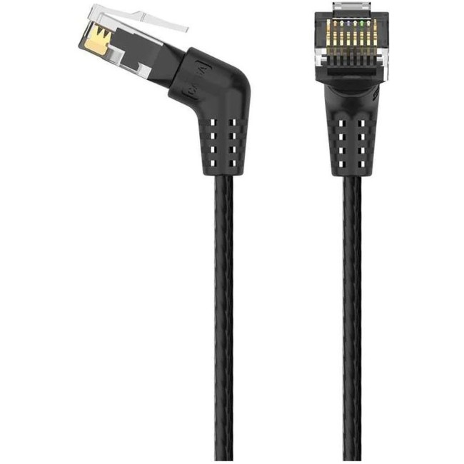 Патч-корд Vention прямой UTP cat.6a, RJ45 угол 90 - 2м. Черный Vention IBOBH