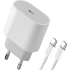 Defender Сетевой адаптер UPA-121 20W, USB C,кабель Type-C,белый Defender 83222 Defender Сетевой адаптер UPA-121 20W, USB C,кабель Type-C,белый Defender 83222
