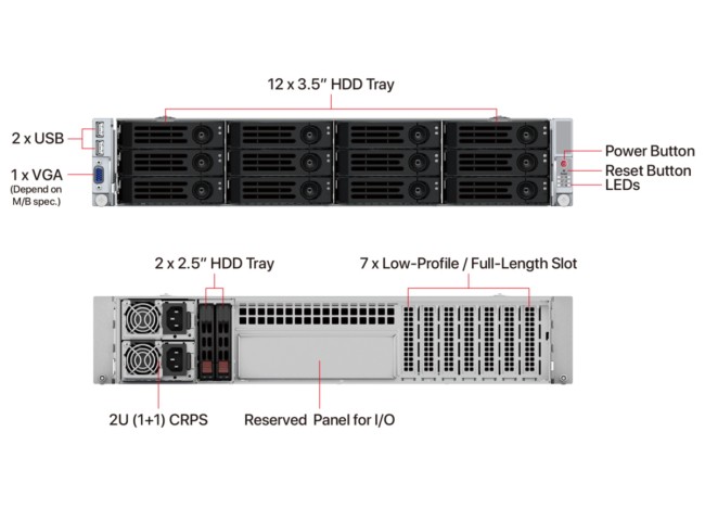 Серверный корпус ABLECOM TECHNOLOGY INC CS-R26-14P