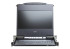 Kонсоль управления, для KVM-переключателей, электрон., 19", HD, SVGA+KBD+MOUSE PS/2 USB,DVI с KVM шнуром USB 1.8м, LCD экран 17", лат./рус.Kлав., (выход на вторую конс 1280x1024 75Hz DDC2BKрепление SINGLE RAIL доп.порт USB A-типа Female) ATEN CL6700MW