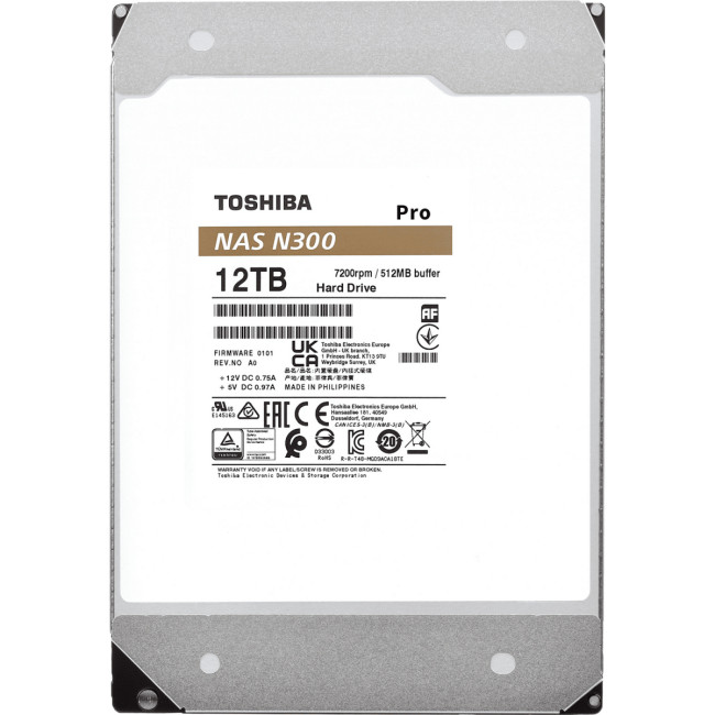 Жесткий диск Toshiba N300 Pro NAS 12Tb (HDWG51CXZSTB) Жесткий диск Toshiba N300 Pro NAS 12Tb (HDWG51CXZSTB)
