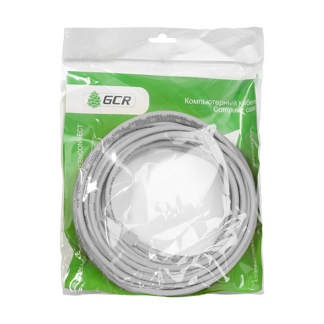 Greenconnect Патч-корд прямой 0.5m UTP кат.6, серый, 24 AWG, литой, GCR-LNC603-0.5m, ethernet high speed, RJ45, T568B Greenconnect RJ45(m) - RJ45(m) Cat. 6 U/UTP PVC 0.5м