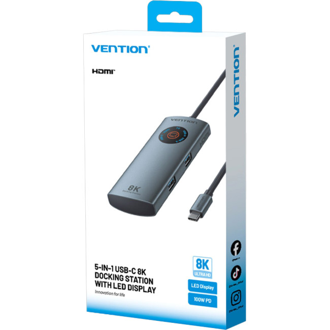 Мультифункциональный хаб Vention USB-C 5 в 1 HDMI 8K Vention TQXHB