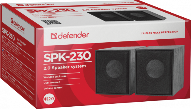 Defender Акустическая 2.0 система SPK 230 4 Вт, питание от USB Defender SPK 230 Defender Акустическая 2.0 система SPK 230 4 Вт, питание от USB Defender SPK 230