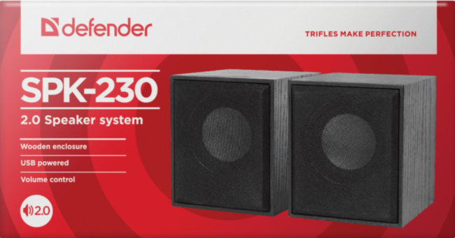Defender Акустическая 2.0 система SPK 230 4 Вт, питание от USB Defender SPK 230 Defender Акустическая 2.0 система SPK 230 4 Вт, питание от USB Defender SPK 230