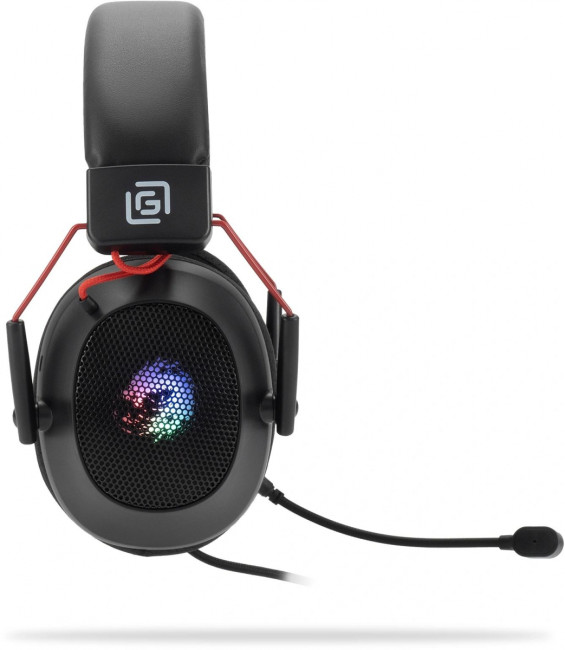 Наушники с микрофоном Oklick HS-L305G черный/красный 2м мониторные оголовье (2060511) Oklick 2060511 Наушники с микрофоном Oklick HS-L305G черный/красный 2м мониторные оголовье (2060511) Oklick 2060511