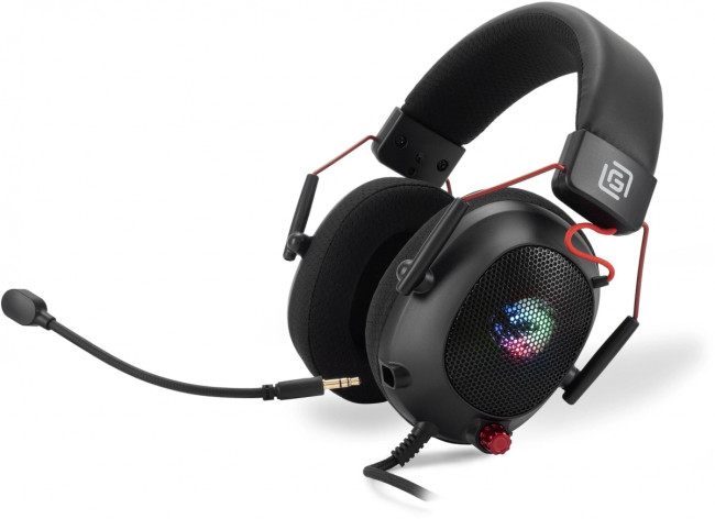 Наушники с микрофоном Oklick HS-L305G черный/красный 2м мониторные оголовье (2060511) Oklick 2060511 Наушники с микрофоном Oklick HS-L305G черный/красный 2м мониторные оголовье (2060511) Oklick 2060511