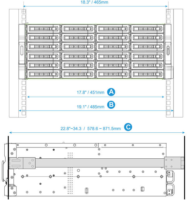 Комплект направляющих QNAP RAIL-A02-90