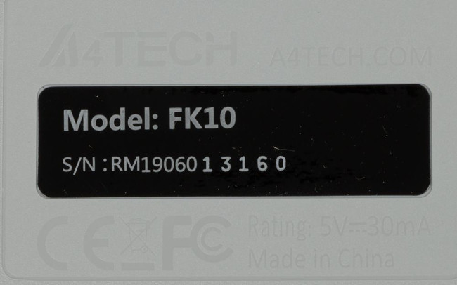 Клавиатура A4Tech FK10 WHITE Клавиатура A4Tech FK10 WHITE