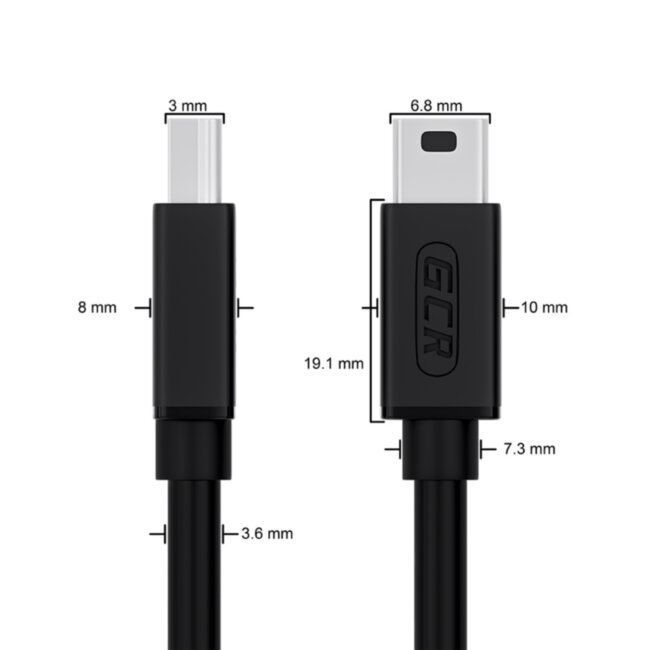 Greenconnect Кабель 3.0m USB 2.0, AM/mini 5P, черный, 28/28 AWG, экран, армированный, морозостойкий, GCR-UM2M5P-BB2S-3.0m Greenconnect USB 2.0 Type-AM - miniUSB 3м