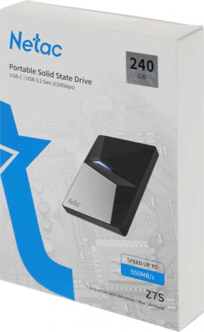 Накопитель SSD Netac NT01Z7S-240G-32BK Накопитель SSD Netac NT01Z7S-240G-32BK