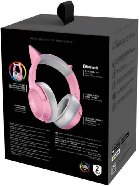 Гарнитура Razer Kraken BT - Kitty Edition - Quartz Razer Kraken BT Kitty Edition Гарнитура Razer Kraken BT - Kitty Edition - Quartz Razer Kraken BT Kitty Edition