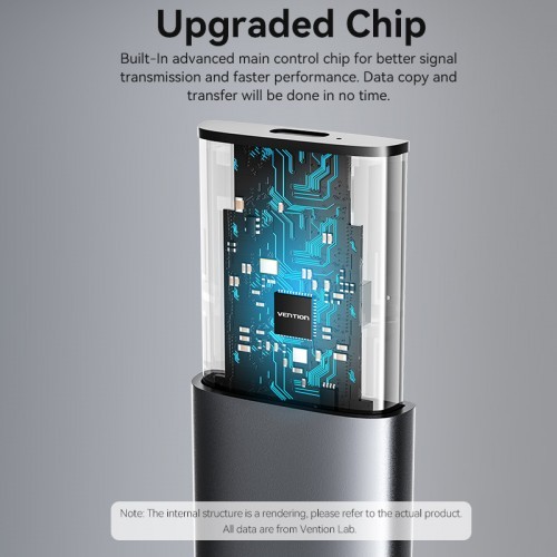 Корпус для SSD Vention USB 3.1 Gen 2-C M.2 NGFF (B-Key/B&M Key) Серый Vention KPFH0