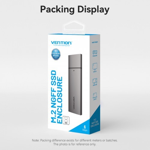 Корпус для SSD Vention USB 3.1 Gen 2-C M.2 NGFF (B-Key/B&M Key) Серый Vention KPFH0