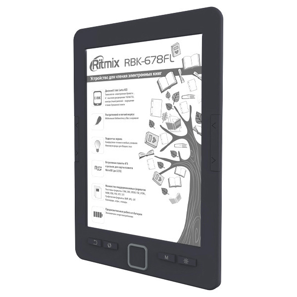 Электронная книга E-Ink Carta с подсветкой Ritmix 4610121102482 Электронная книга E-Ink Carta с подсветкой Ritmix 4610121102482