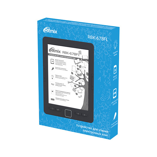 Электронная книга E-Ink Carta с подсветкой Ritmix 4610121102482 Электронная книга E-Ink Carta с подсветкой Ritmix 4610121102482