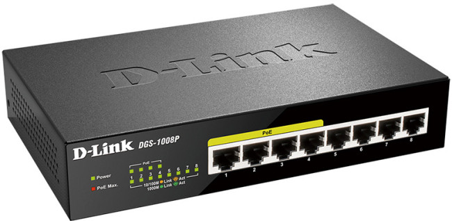 Коммутатор D-Link DGS-1008P/E1