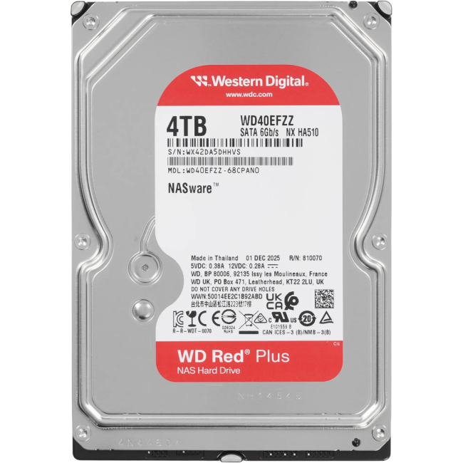 Жесткий диск WD Red Plus NAS 4Tb (WD40EFZZ) Жесткий диск WD Red Plus NAS 4Tb (WD40EFZZ)