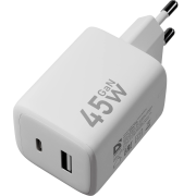 Defender Сетевой адаптер UPA-145 45W, USB A+C, белый Defender 83245 Defender Сетевой адаптер UPA-145 45W, USB A+C, белый Defender 83245