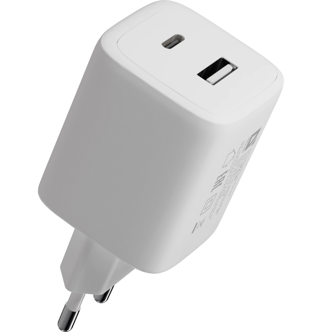 Defender Сетевой адаптер UPA-145 45W, USB A+C, белый Defender 83245
