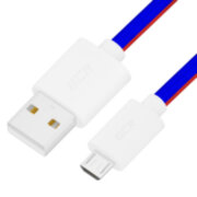 GCR Кабель 1.0m MicroUSB, быстрая зарядка, ТРИКОЛОР Россия, белый ПВХ, 28/24 AWG Кабель Greenconnect 1 м (GCR-54977)