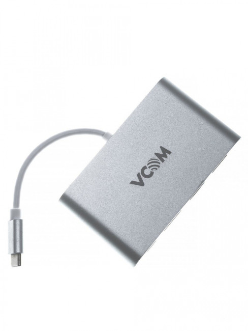 Кабель-адаптер USB3.1 Type-CM-->HDMI+USB3.0+RJ45+PD charging  VCOM <CU455> VCOM CU455