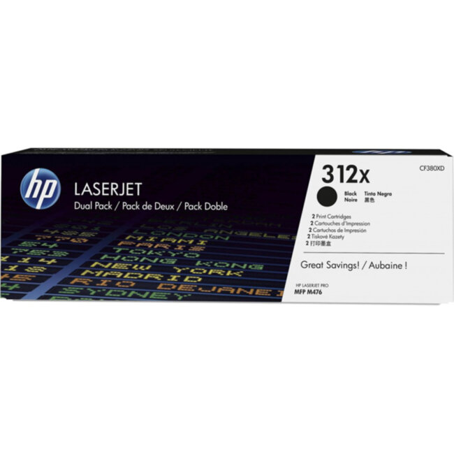 Тонер-картридж HP 312X Black Dual Pak LaserJet Toner Cartridge (CF380XD)