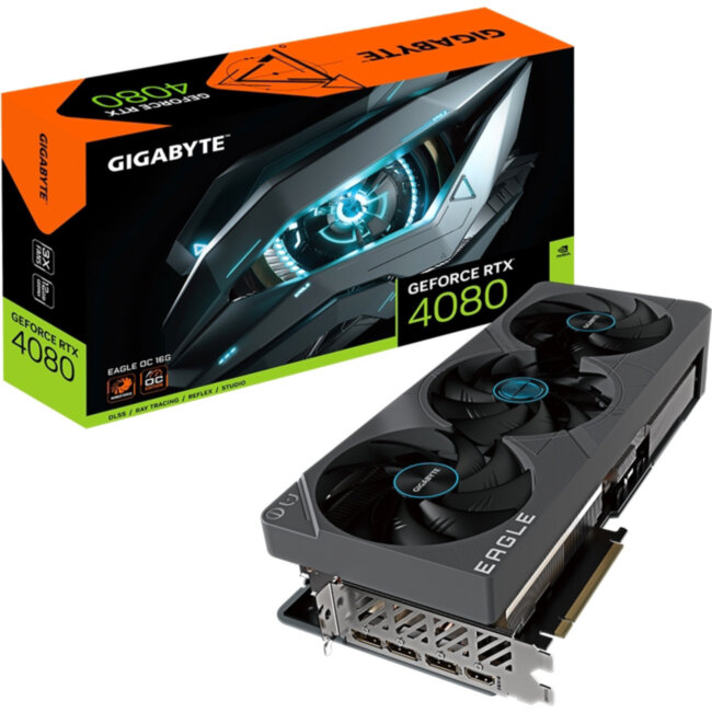 Видеокарта Gigabyte GV-N4080EAGLE OC-16GD Видеокарта Gigabyte GV-N4080EAGLE OC-16GD