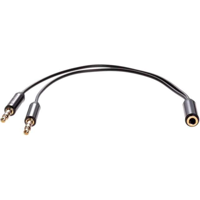 Кабель-адаптер  2*3.5ST(M)/3.5 ST(F), 0.2м, Telecom PRO <TAV205M-0.2M> VCOM TAV205M-0.2M