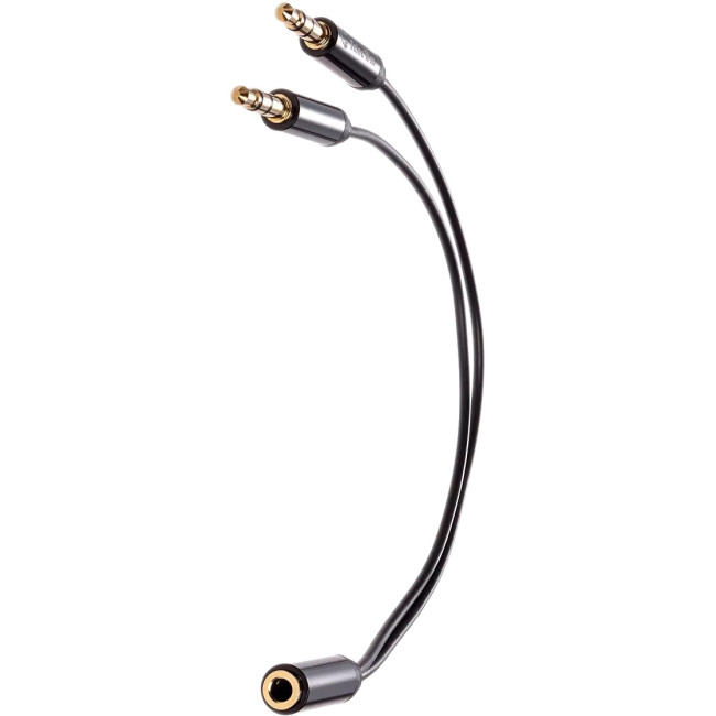 Кабель-адаптер  2*3.5ST(M)/3.5 ST(F), 0.2м, Telecom PRO <TAV205M-0.2M> VCOM TAV205M-0.2M