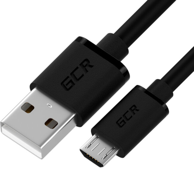 GCR Кабель 0.3m MicroUSB, черный, быстрая зарядка, 28/24 AWG, GCR-53609 Кабель Greenconnect 0.3 м (GCR-53609)
