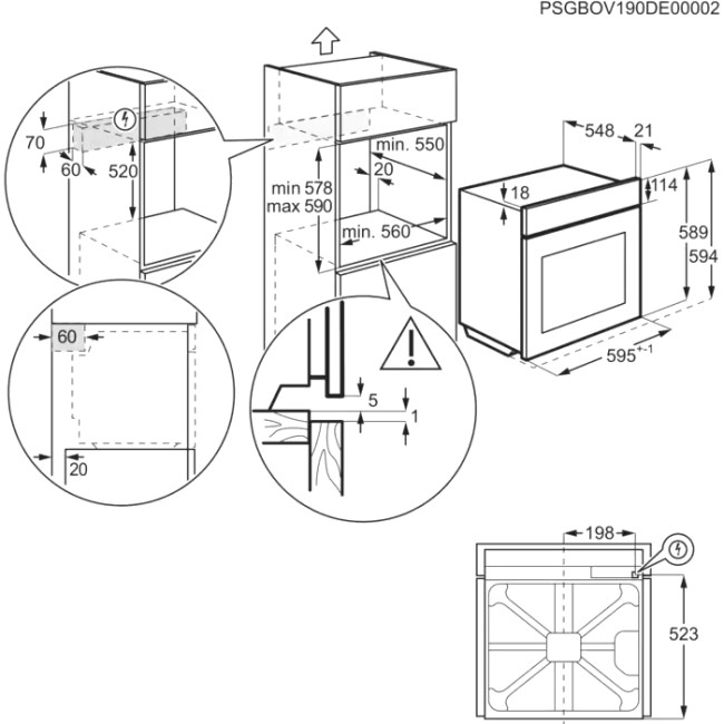 Встраиваемые электрические духовки ELECTROLUX Electrolux KOEBP39WZ