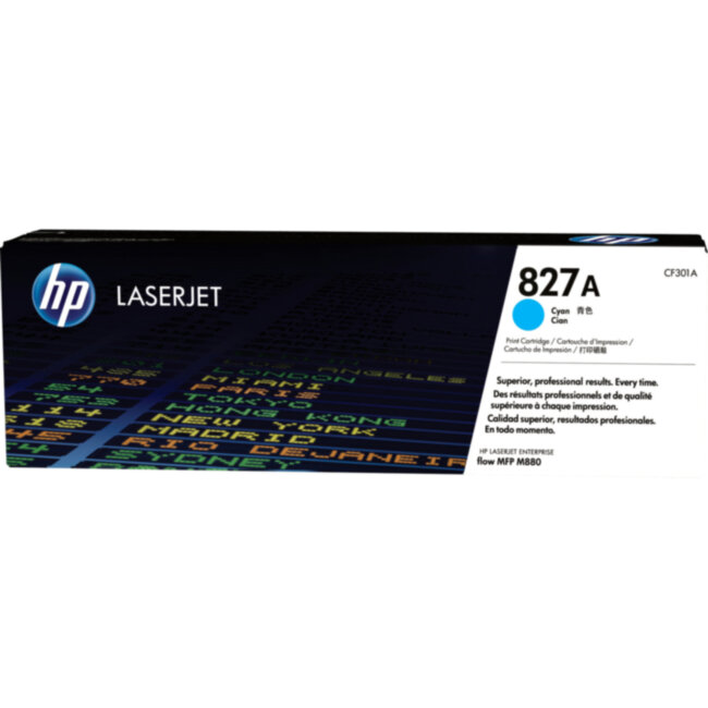 Тонер-картридж HP 827A Cyan Original LaserJet Toner Cartridge (CF301A)