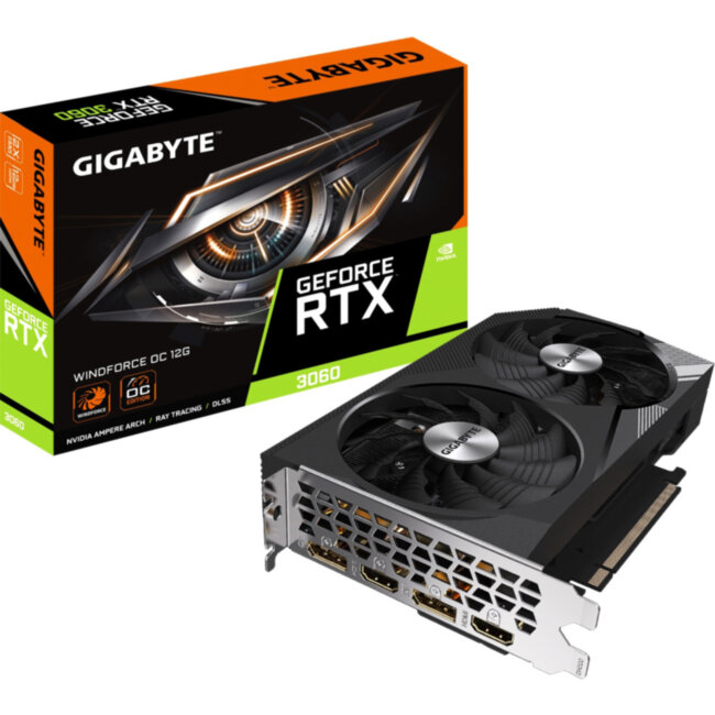 Видеокарта Gigabyte GV-N3060WF2OC-12GD Видеокарта Gigabyte GV-N3060WF2OC-12GD
