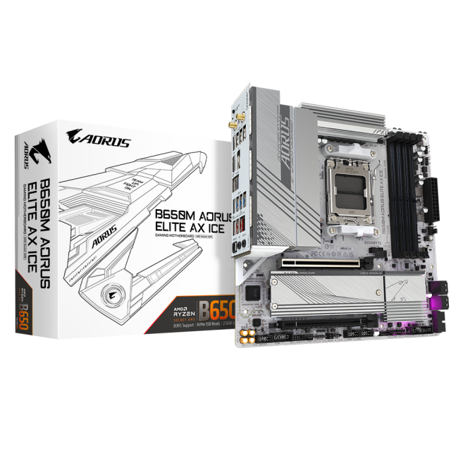 Материнская плата GIGABYTE B650M A ELITE AX ICE