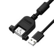 GCR Удлинитель 2.0m USB AM/AF крепление под винт, черный, GCR-54748 Удлинитель Greenconnect 2 м (GCR-54748)