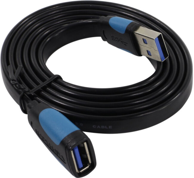 Кабель-удлинитель Vention USB 3.0 AM/AF - 1м плоский Vention USB 3.0 AM/AF - 1м
