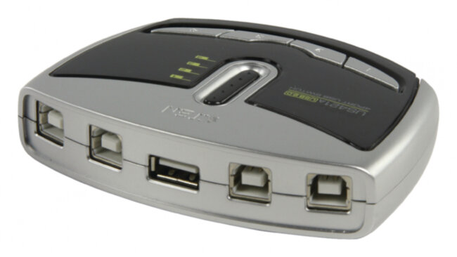 Переключатель, электрон., USB, 4> 1Устройства, с 1Шнуром A>B Male, (USB 2.0) ATEN US421A Переключатель, электрон., USB, 4> 1Устройства, с 1Шнуром A>B Male, (USB 2.0) ATEN US421A