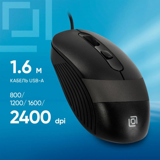 Мышь Oklick 310M черный/серый оптическая 2400dpi USB для ноутбука 4but (1869096) Oklick 1869096 Мышь Oklick 310M черный/серый оптическая 2400dpi USB для ноутбука 4but (1869096) Oklick 1869096