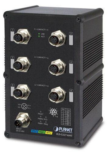 IGS-5227-6MT индустриальный IP67 коммутатор Planet IGS-5227-6MT
