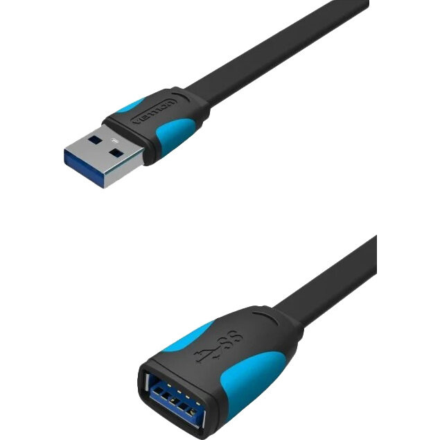 Кабель-удлинитель Vention USB 3.0 AM/AF - 2 м плоский Vention VAS-A13-B200