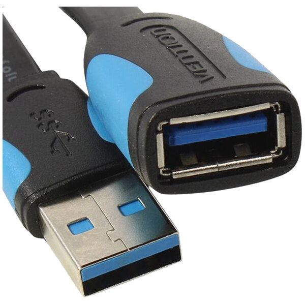 Кабель-удлинитель Vention USB 3.0 AM/AF - 2 м плоский Vention VAS-A13-B200