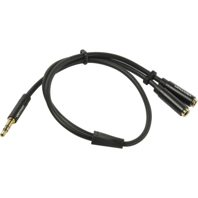 Переходник-разветвитель Vention гибкий Jack 3.5 mm M/Jack 3.5 mm F x 2 - 0.3м Vention BBWBY Переходник-разветвитель Vention гибкий Jack 3.5 mm M/Jack 3.5 mm F x 2 - 0.3м Vention BBWBY