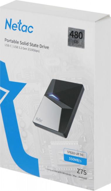 Накопитель SSD Netac NT01Z7S-480G-32BK Накопитель SSD Netac NT01Z7S-480G-32BK