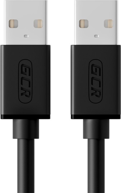 GCR Кабель 0.75m USB 2.0, AM/AM, черный, 28/28 AWG, экран, армированный, морозостойкий, GCR-UM2M-BB2S-0.75m Greenconnect GCR-UM2M-BB2S-0.75m
